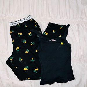 Victoria’s Secret lounge/pj’s size M Never worn, tried on once. Lemon and black